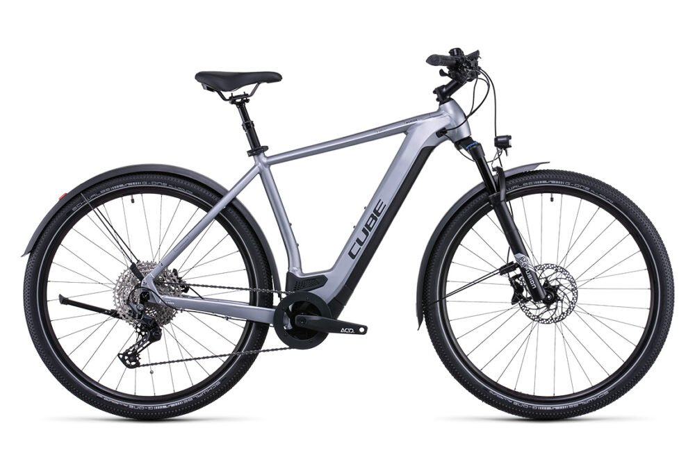 VTC Électrique Cube Nuride Hybrid EXC 625 Allroad Shimano Deore 12V 625 Wh 700 mm Gris 2022