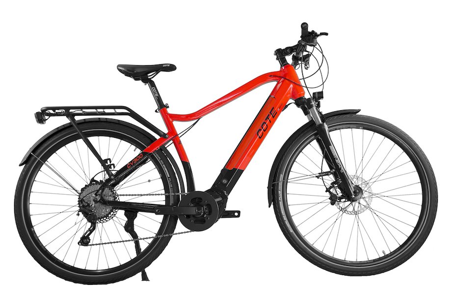 Vélo Électrique Tout Chemin COTE EBIKE CV300 Orange/Noir
