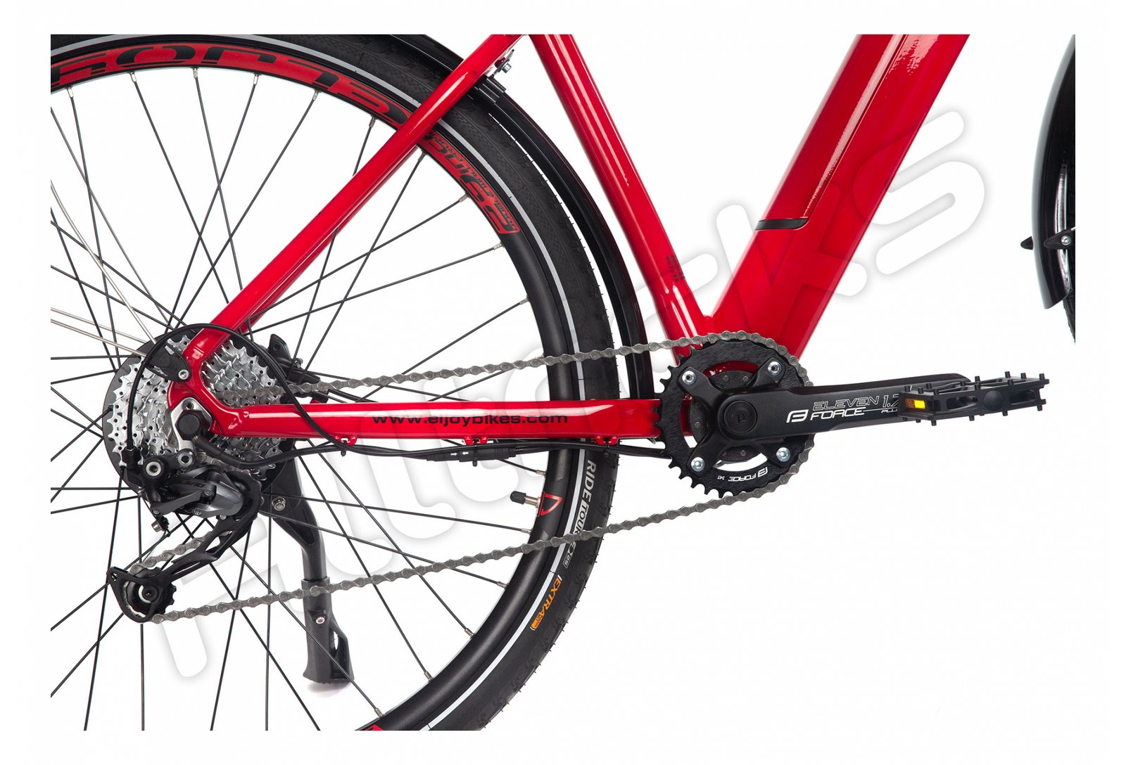 Vélo de Ville Électrique Eljoy City Shimano Alivio 9V 500 Rouge 2021 – Image 2