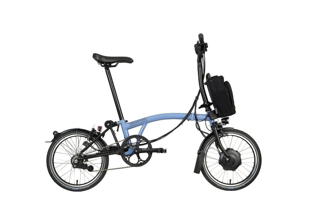 Brompton Vélo Pliant Électrique 16" - Electric C Line Explore - 6-Speed - Mid Bar - Standard Seatpost - 2023 - cloud blue