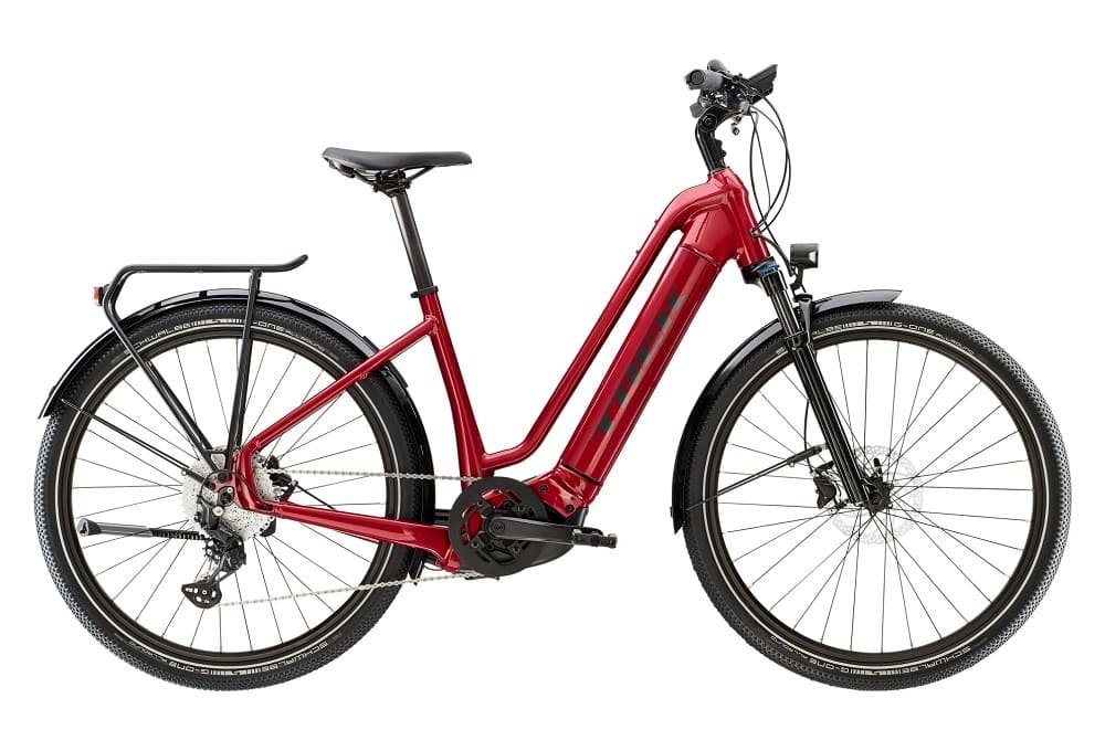 VTC Électrique Trek Allant+ 7 Lowstep Shimano Deore 10V 625 Wh 27.5" Rouge Crimson 2023