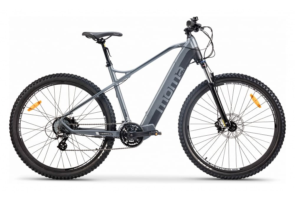 VTT Electrique Semi-Rigide Moma Bikes E-MTB 27.5" Shimano Altus 8V Gris