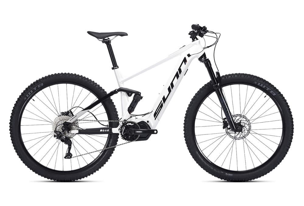 VTT Électrique Tout-Suspendu Sunn Gordon S2 Shimano Deore 10V 29" 500 Wh Blanc