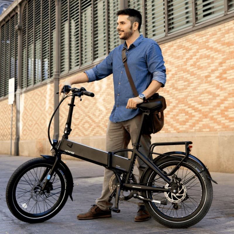 Vélo Electrique Pliant Legend Monza Smart eBike Roues de 20 Pouces Freins Disque Hydraulique Batterie 36V 10.4Ah Sanyo-Panasonic (374.4Wh) Bleu – Image 3