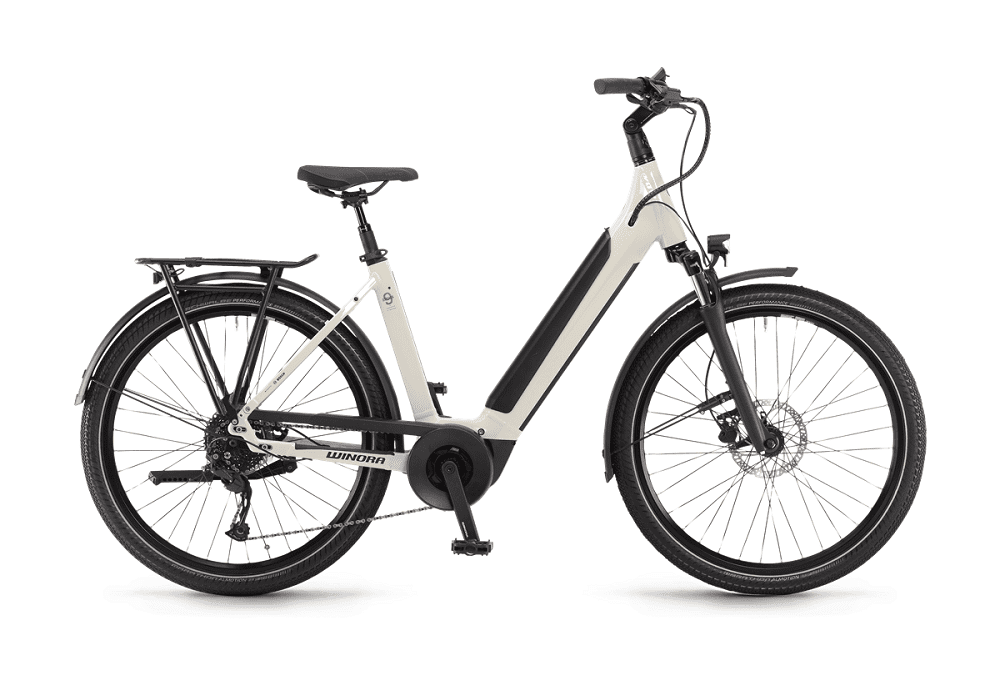 Vélo de Ville Électrique WINORA Sinus 9 Bosch PowerTube 625Wh Lowstep Blanc 2023