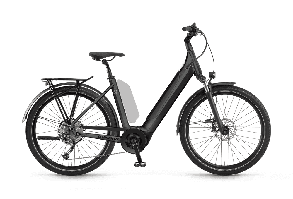 Vélo de Ville Électrique WINORA Sinus 9 Bosch PowerTube 625Wh Monotube gris 2023