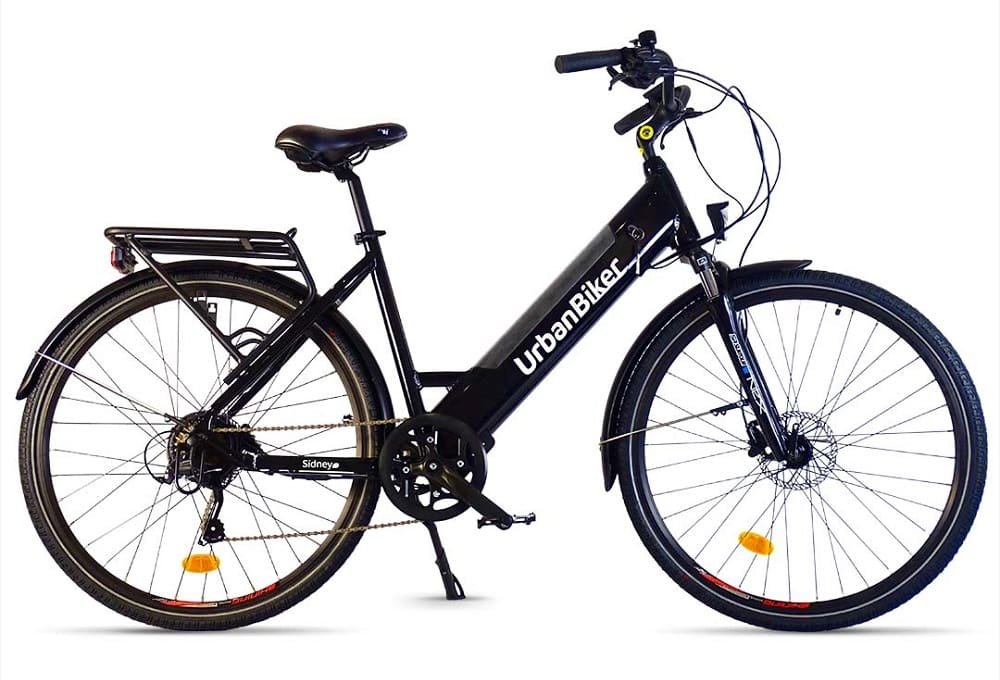 Vélo de ville électrique Urbanbiker Sidney 23 blanc 540 Wh (36 V 15 Ah). – Image 3