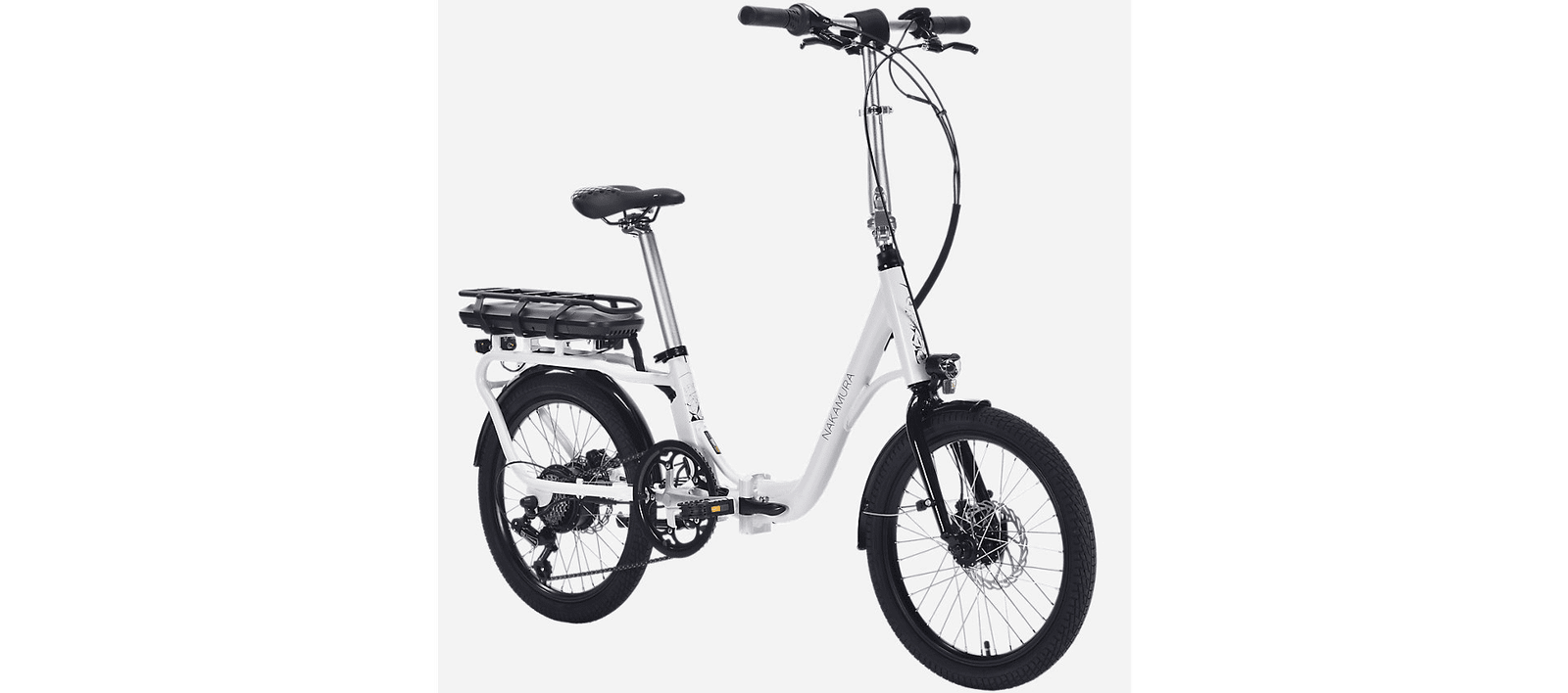 Vélo électrique pliant NAKAMURA E-FLEX 2.0 BLANC – Image 2