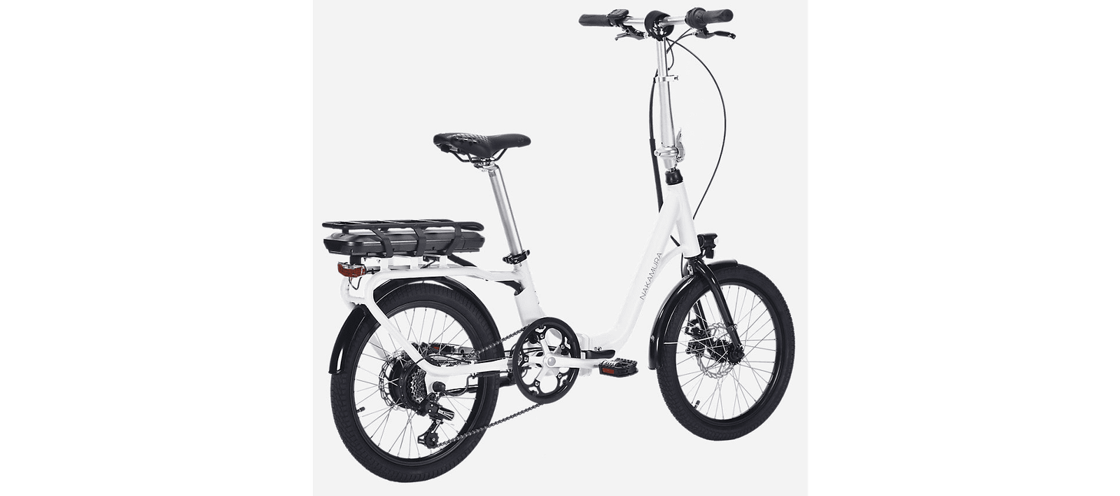 Vélo électrique pliant NAKAMURA E-FLEX 2.0 BLANC – Image 3