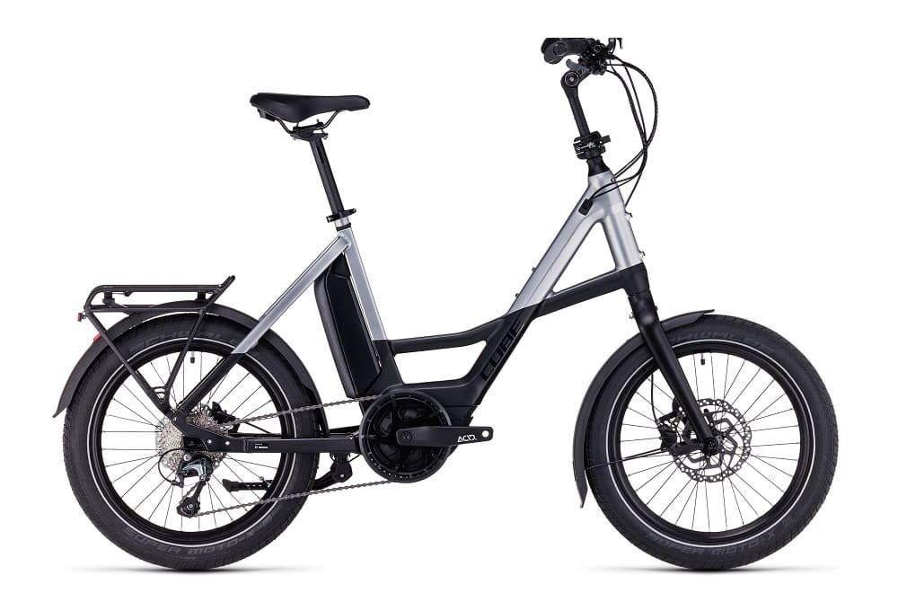 Vélo ville électrique Cube compact sport hybrid 500 black´n´polarsilver
