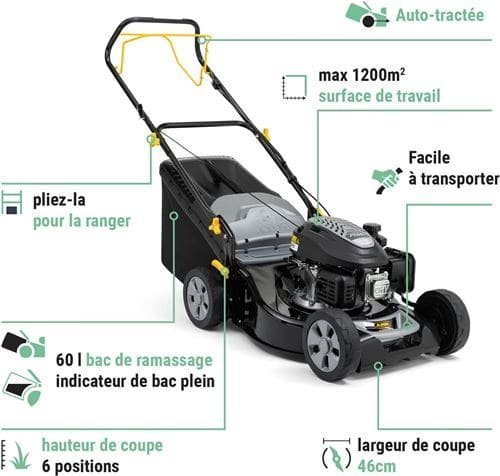 ALPINA Tondeuse thermique tractee 46 cm - AL5 46 SA – Image 3