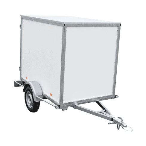 Fourgon bois blanc avec hayon BW Trailers