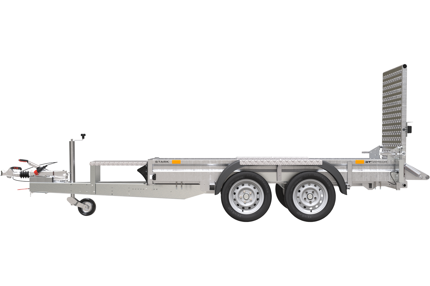 Remorque de chantier pour le transport d’une mini pelle – UNITRAILER STARK 3 260 – Image 2