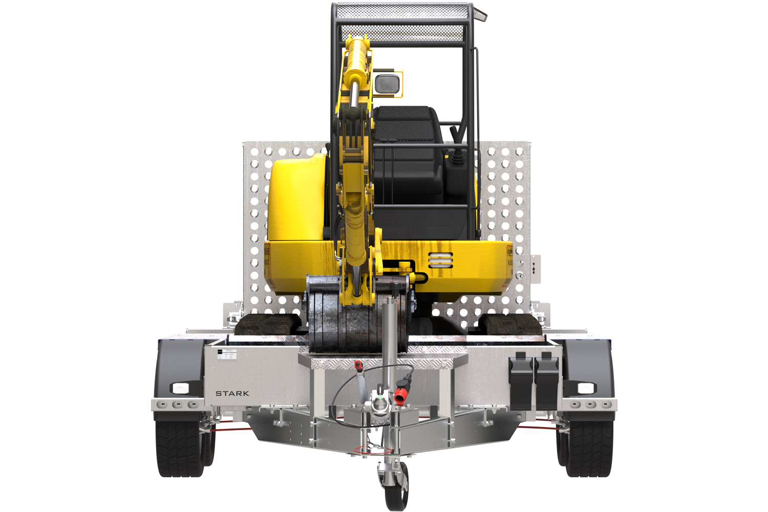 Remorque de chantier pour le transport d’une mini pelle – UNITRAILER STARK 3 260 – Image 4