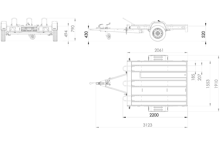 Remorque moto basculante UNITRAILER MOTO 3 – Image 2